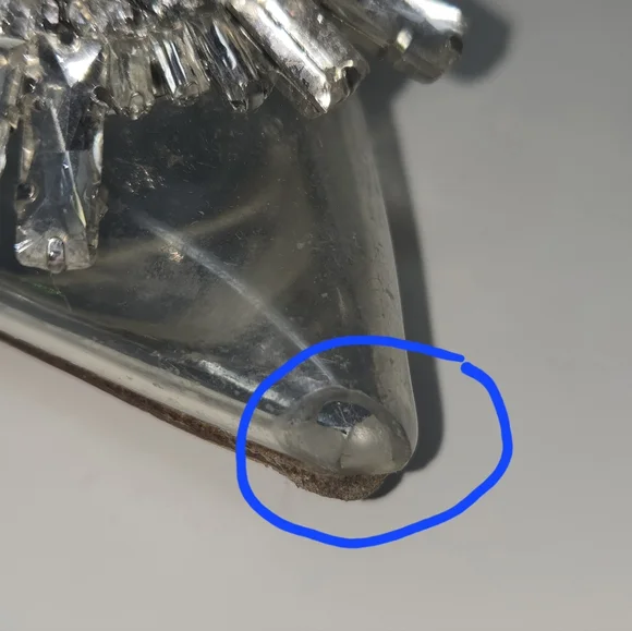 Amina Muaddi PVC Transparent Begum Glass Slingback Heels - Picture 6 of 10